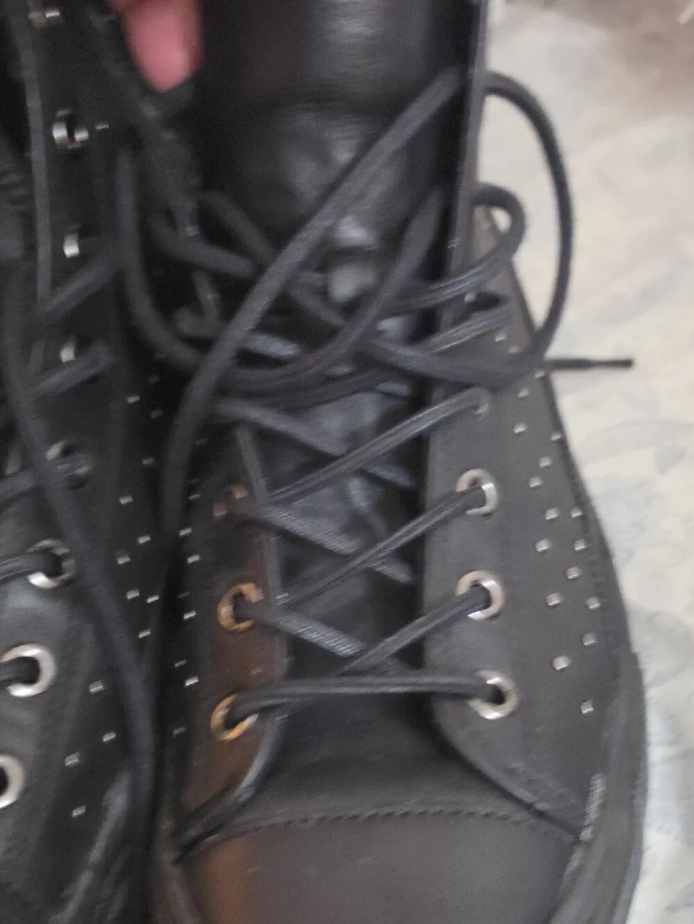 John Varvatos Black Studded High-Top Sneakers - Men